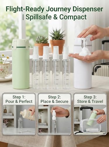 4-in-1 Leakproof Travel Dispenser Bottle Set TSA
