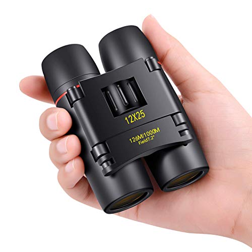 POLDR 12X25 Compact Pocket Binoculars for Adults & Kids