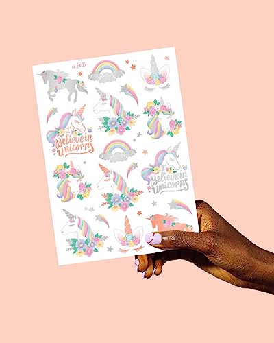 xo, Fetti Unicorn Temporary Tattoos - 26 Styles Party Favors