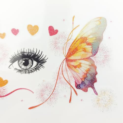 Glitter Fairy Temporary Tattoos - 20 Sheets with Face Gems