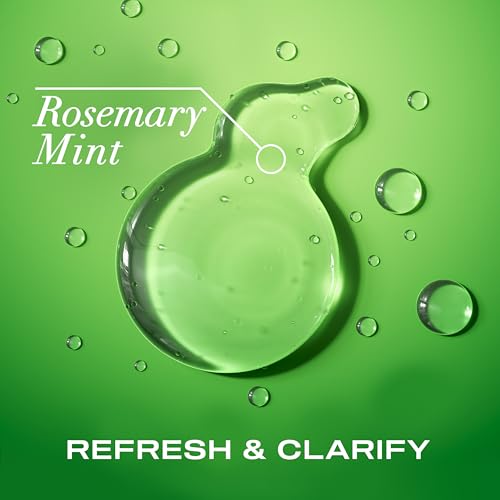 OGX Extra Strength Refreshing Scalp + Rosemary Mint Shampoo,Clarifying Shampoo for Oily Hair Helps Remove Oil & Residue to Clear Away Buildup,Sulfate-Free Surfactants,25.4 fl. oz,(Pack of 2)