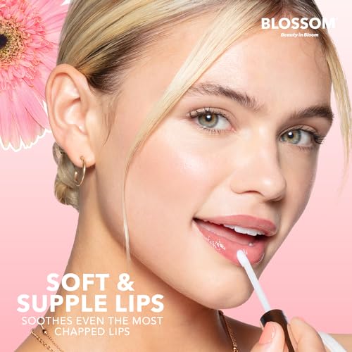 Blossom Lip Gloss & Oil with Olive Oil, Real Flowers, Watermelon