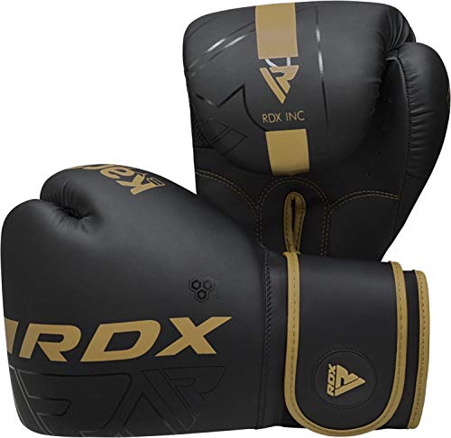 RDX Boxing Gloves Men Women, Pro Training Sparring, Maya Hide Leather Muay Thai MMA Kickboxing, Adult Heavy Punching Bag Gloves Mitts Focus Pad Workout, Ventilated Palm