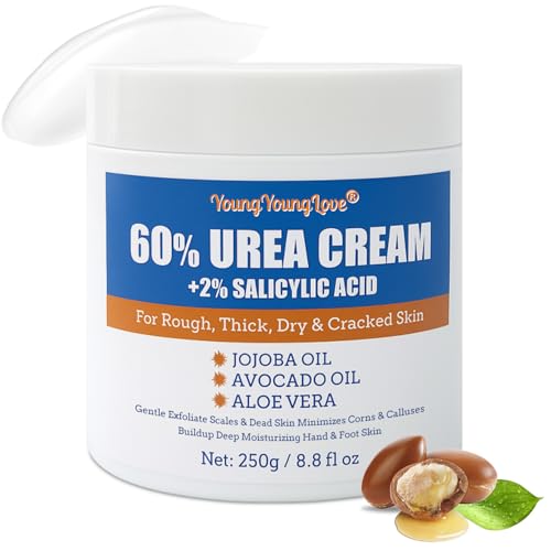 60% Urea Foot Cream with 2% Salicylic Acid - Deep Moisturizing for Dry Cracked Skin