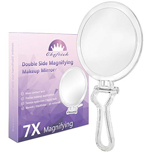 Cheftick 6" Double Sided Magnifying Mirror - 1X & 7X Makeup Mirror