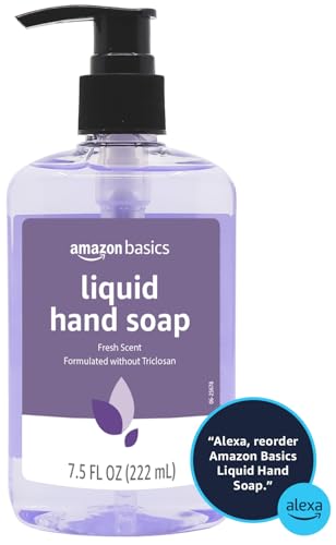 Amazon Basics Original Fresh Liquid Hand Soap with Moisturizers - 7.5 Fl Oz Pack of 6