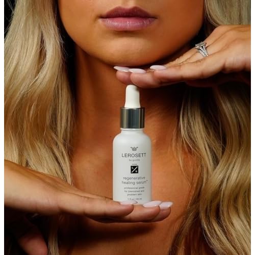 LEROSETT Healing Hydration Serum ? Aloe, Ginseng & Collagen-Based Complex for Pimples, Irritated Skin, Blemishes & Post-Breakout Scarring ? Plant-Based, Spa-Grade, Concentrated, 1 oz