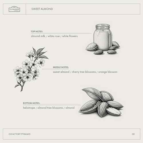 A LA MAISON Sweet Almond Natural Hand Wash Made with Essential Oils - Biodegradable, Plant-Based, Vegan, Cruelty-Free (33.8 Fl Oz Refill, 1 Pack)