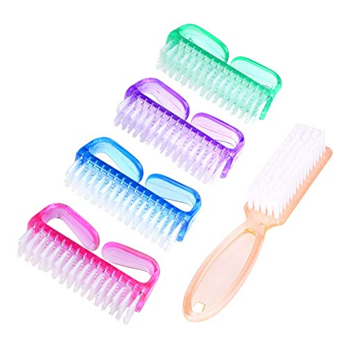 Multicolor Nail Brush Set for Hand and Foot Cleaning, Pedicure Scrubbing Tools - 5 Pack