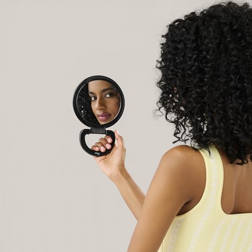 Diane Hand Mirror ? Double-Sided 1X and 3X Magnification, Lightweight Portable Handheld Mirror with Handle, Ideal for Makeup, Shaving, & Everyday Beauty, Compact Size for Travel & Gym ? 6" Diameter