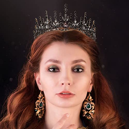 Baroque Rhinestone Wedding Tiara Crown for Bride