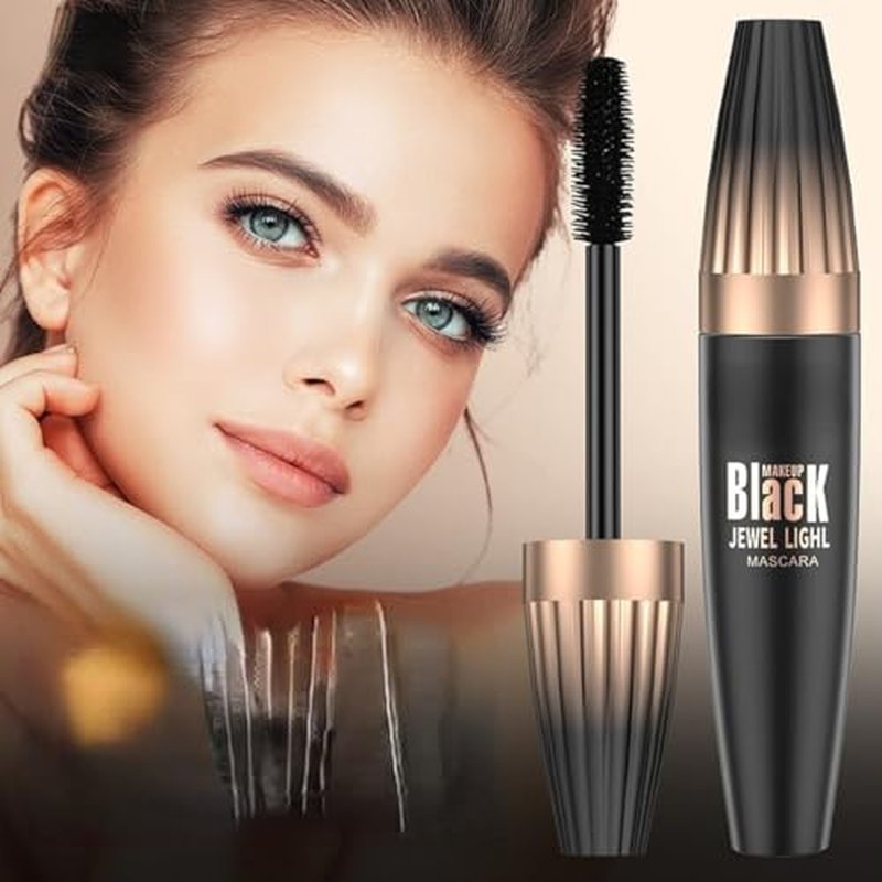 4D Silk Fiber Mascara - Waterproof Black Lengthening & Volumizing