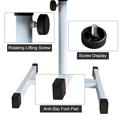 Adjustable Pedicure Foot Rest - 18-27in Height for Nail Salon