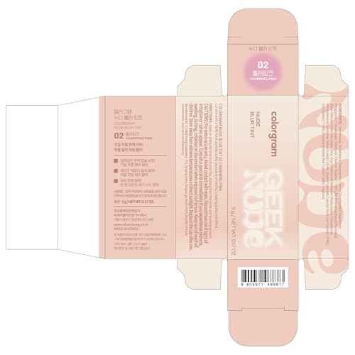 COLORGRAM NUDE BLUR TINT 02 CHARMING PINK | Soft Velvet Matte Lip Stain & Cheek Tint | Lightweight Blurring Tint for a Smooth & Airbrushed Finish | 24H Hydration, Long-Lasting & Non-Sticky Formula