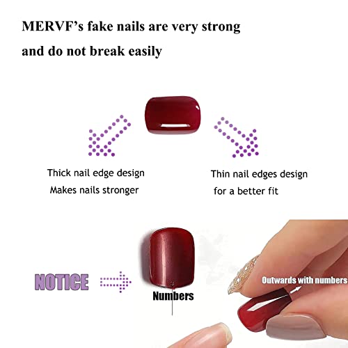 MERVF Coffin Press on Nails Long Fake Nails Press ons Purple Ombre French Tip Glue on Nails with Chrome Design Electroplate Ballerina Acrylic False Nails Glossy 24pcs