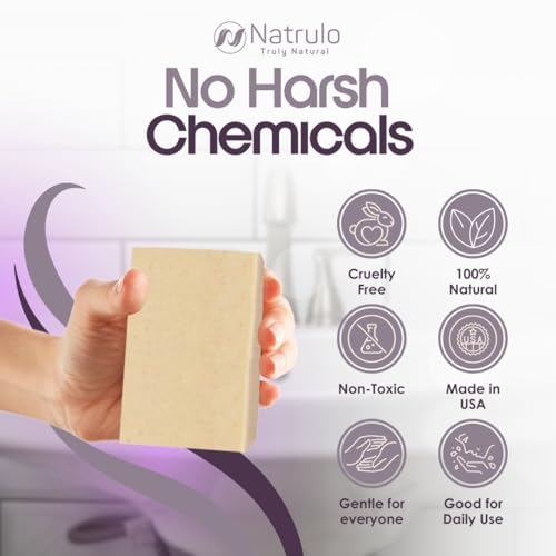 Eczema Soap Bar for Face and Body ? All Natural Dermatitis, Psoriasis Treatment for Dry Itchy Flaky Skin Relief ? Gentle Detoxifying, Healing, Anti-Itch, Cleansing Skin Care Remedy ? Made in USA