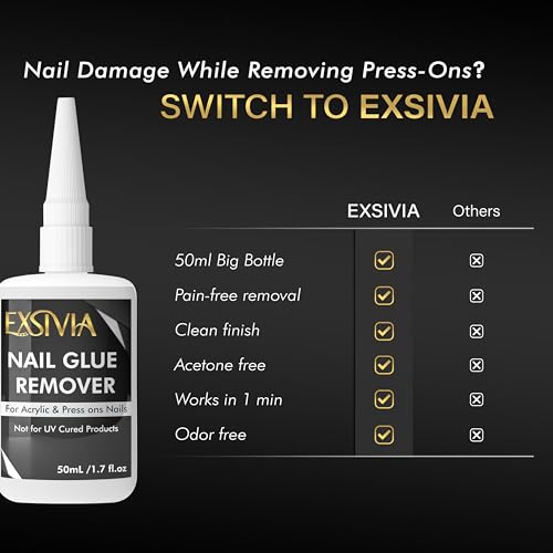 EXSIVIA Gentle Non-Acetone Press On Nail Glue Remover Serum - 50ml