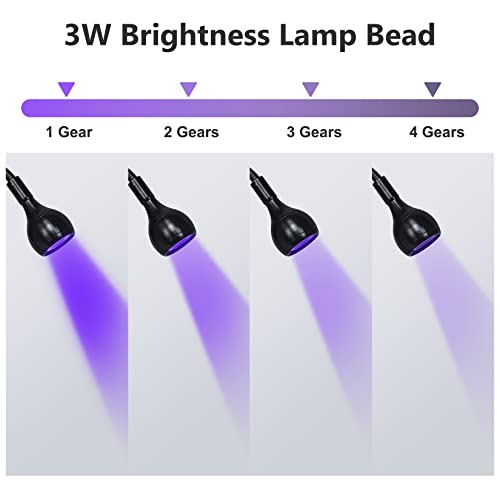 UV Nail Lamp with Gooseneck & Clamp, 4-Level Dimming
