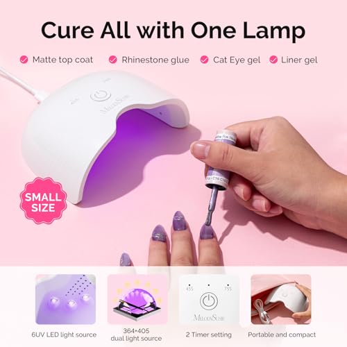 MelodySusie Gel Nail Polish Kit with UV Lamp & Tools
