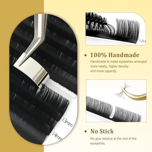 CoMango Cashmere Eyelash Extensions 2-Tray Set - 0.03-0.20mm