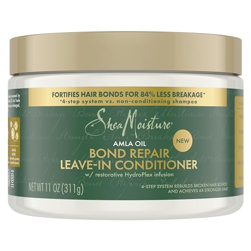 SheaMoisture Bond Repair Leave-In Conditioner Amla Oil to Strengthen and Repair Curls with Restorative HydroPlex Infusion 11 oz
