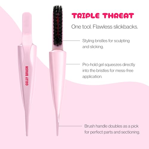 Gelly Brush 3-in-1 Hair Styling Tool with Pro-Hold Gel