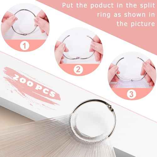 200Pcs Nail Swatch Sticks Nail Polish - Nail Sample Swatches for Gel Polish Clear Nail Polish Swatch Stick Nail Color Display - Nail Swatches Sticks