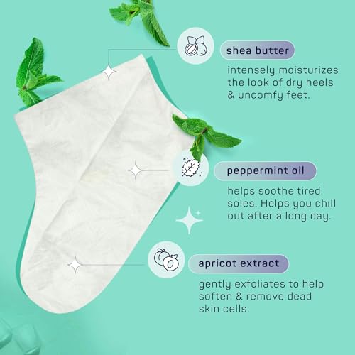 SpaLife Men's Cooling Mint Hand Moisturizing Gloves for Dry Skin (6 Pairs)