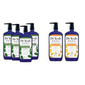 Dr Teal's Body Wash with Pure Epsom Salt, Relax & Relief & Body Wash with Pure Epsom Salt, Glow & Radiance with Vitamin C & Citrus Essential Oils, 24oz (Pack of 2) (Packaging May Vary)