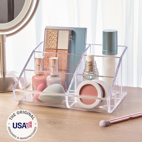 STORi Clear Makeup Organizer - 6-Compartment Vanity Storage