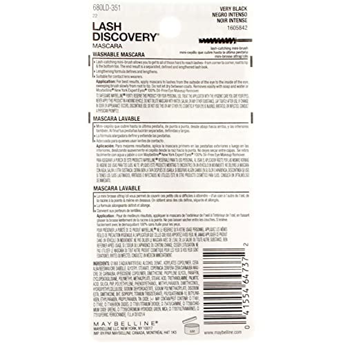 Maybelline Lash Discovery Washable Mascara Very Black