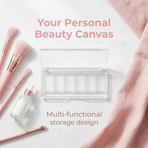 Lurrose Empty Eyeshadow Palette Organizer - 6 Compartments