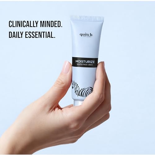 quitch Skin Science Moisturizing Cream Fragrance-Free, Non-Irritating Daily Face Cream, Lightweight Hydration for Dry & Reactive Skin, Korean Skincare