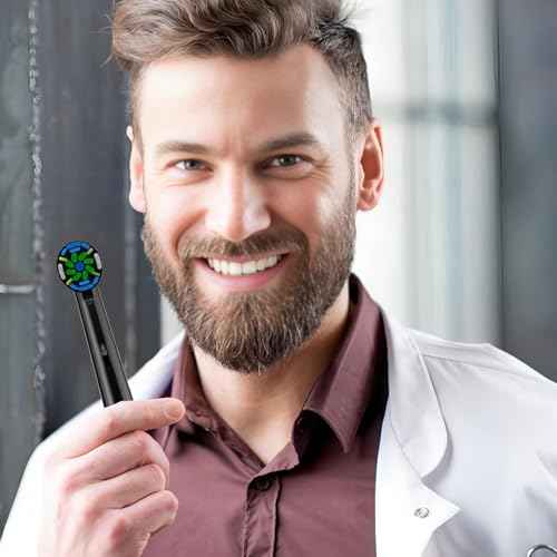 Replacement Heads Compatible with Oral B Braun Electric Toothbrush, Replacement Toothbrush Heads Fit for Oral-b Pro 1000/7500/3000/7000/8000/500, 16 Packs (Black)