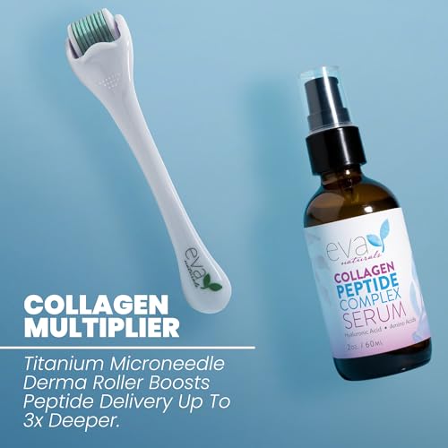 Eva Naturals Peptides Serum + 0.25mm Microneedle Roller Kit