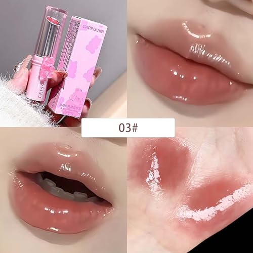 3-Color Cute Bear Jelly Liquid Lipstick Set for Girls