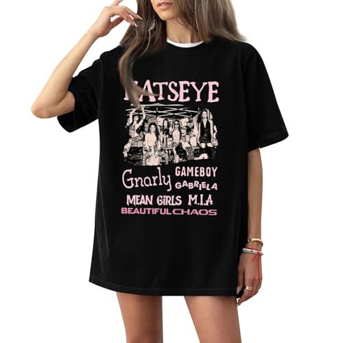 Katseye Graphic Tee for Women - Crewneck Short Sleeve Shirt
