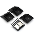 Professional A5 Animal Clipper Attachment Guard Guide Combs Set, 1/8" 1/4" 3/8" 1/2" Compatible with Andis AG BG, Oster Classic 76 Golden A5, Wahl KM Series Pet Groomer Horse Clipper Models (Black)