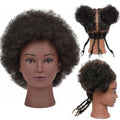 Afro Mannequin Head 4C Human Hair 8" Curly - Braiding Practice