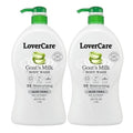 LoverCare Goat's Milk Moisturizing Body Wash Shower Cream Aloe Vera 40.7 Fl.Oz - Pack of 2