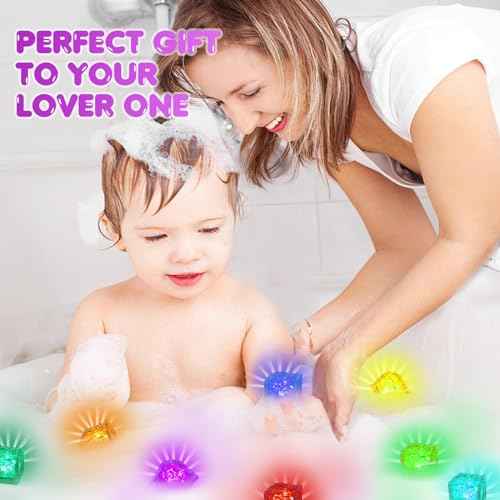 Bath Bombs for Kids with Surprise Toys Inside, 8 Pcs 3.5 Oz Light Up Bath Bombs Gift Set with Essential Oils, Handmade Spa Moisturizing for Women Relaxing, Birthday, Party, Christmas