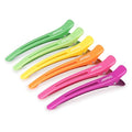 AIMIKE No-Crease Duck Bill Hair Clips - 6pcs Neon Styling Set