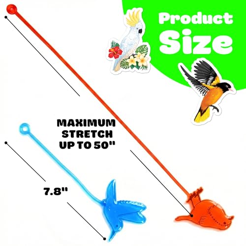 48 PCS Bird Tropical Party Favors Set - Stick Hands & Tattoos