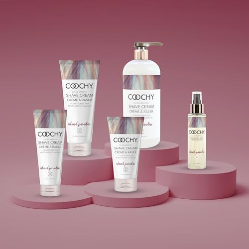 Coochy Shave Cream - Moisturizing Intimate Razor Gel - Island Paradise Scent - 3.4 Fl Oz