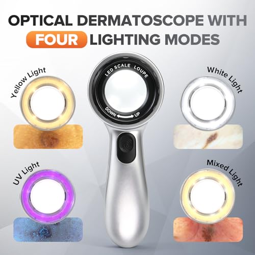 30x Magnifying Dermatoscope with LED - Rechargeable Skin Analyzer