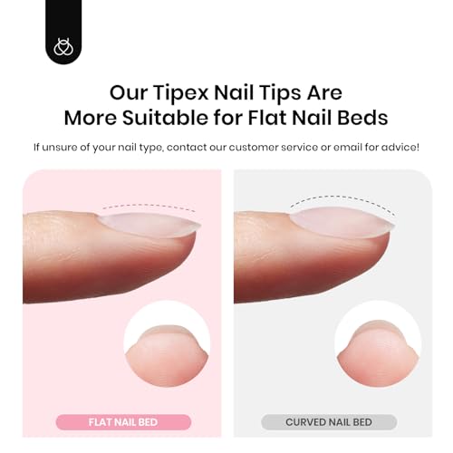 Beetles Tipex Apex Nail Tips - Short Square, 512pcs, 16 Sizes