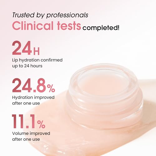 Celare Collagen Glow Plumping Lip Mask | K-Beauty | Non-sticky Overnight Lip Mask & Moisturizing balm With Collagen, Peptides, Hyaluronic Acid & Shea Butter For Dry & Flaky Lips | 6.3 g / 0.22 oz.