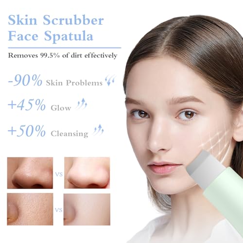 Skin Scrubber Face Spatula - Blackhead Remover & Pore Cleaner - Green
