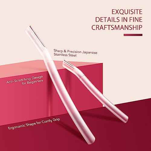 SINAHET Dermaplaning Tool (12 Count), Professional Face Razors for Women, Facial and Eyebrow Hair Removal, Gentle Skin Exfoliation Blade