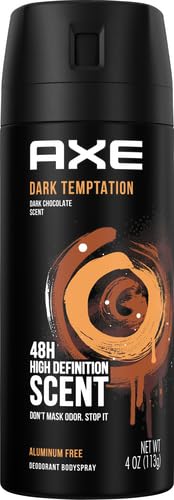 AXE Dark Temptation Body Spray for Men 4 Oz (Pack of 6)